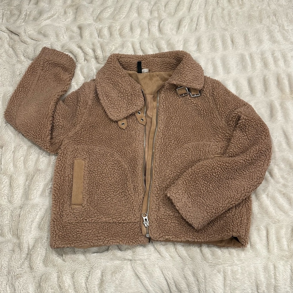 Divided Tan Sherpa Jacket